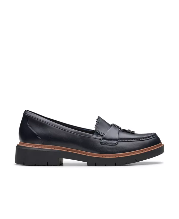 Женские удобные лоферы Westlynn Bella на массивной подошве Clarks, синий — фото 2