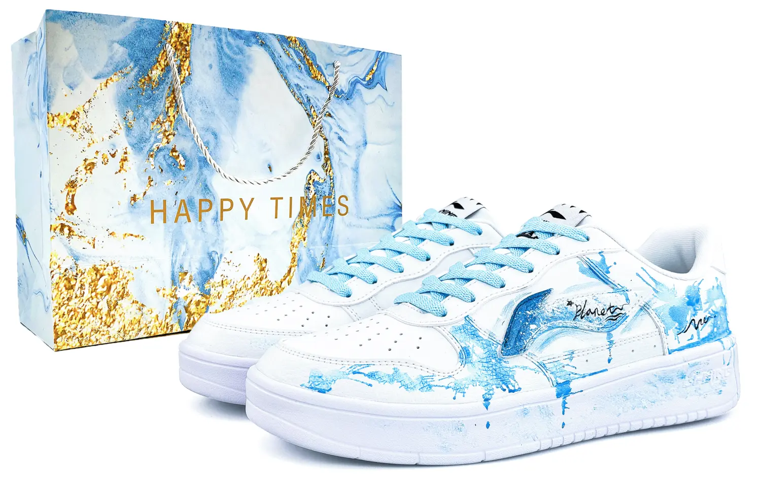 

Понтонные лодки Легкие, дышащие и нескользящие лоу-топ скейтборд кроссовки Unisex LINING, синий белый