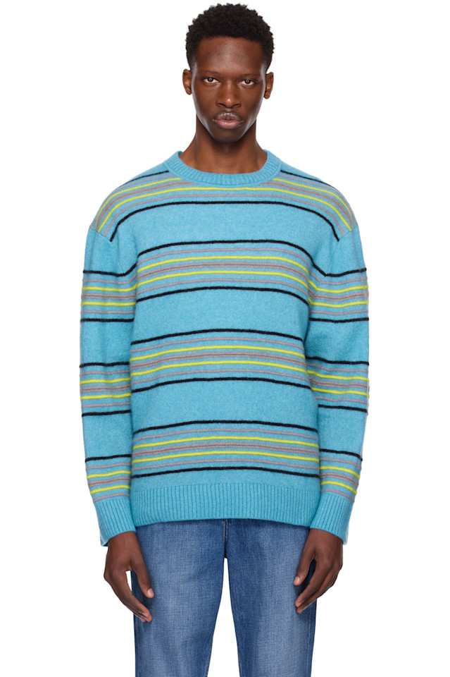 

Свитер в полоску Reef The Elder Statesman, цвет azure stripe