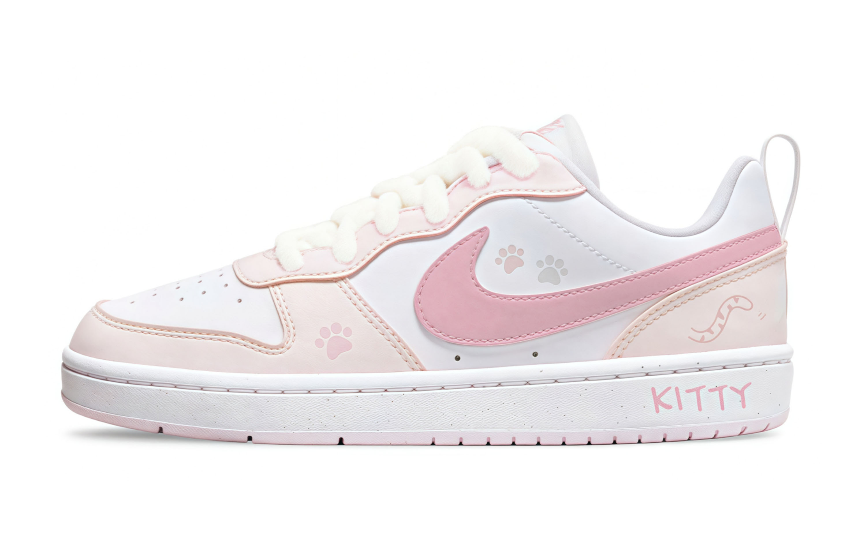 

Кроссовки Court Borough Low Girlish Fresh с противоскользящим покрытием, износостойкие, для детей и подростков Nike, розовый