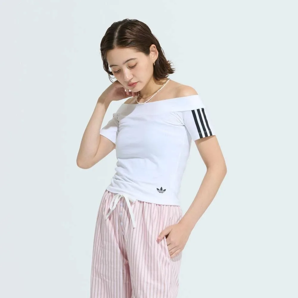 Футболка с коротким рукавом Adicolor Bandeau Adidas, white