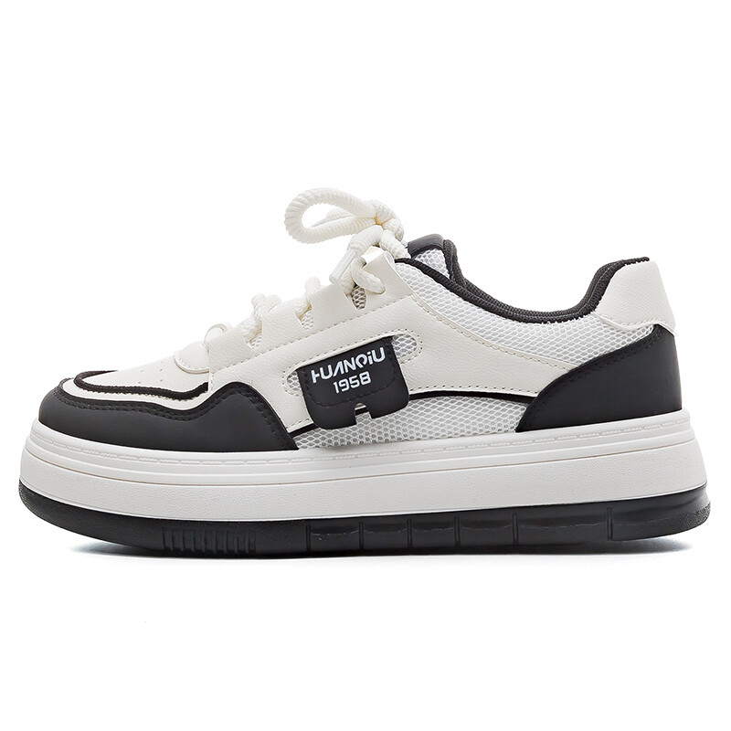 

Кроссовки HUANQIU Skateboarding Shoes Women's Low-top Black, белый/черный