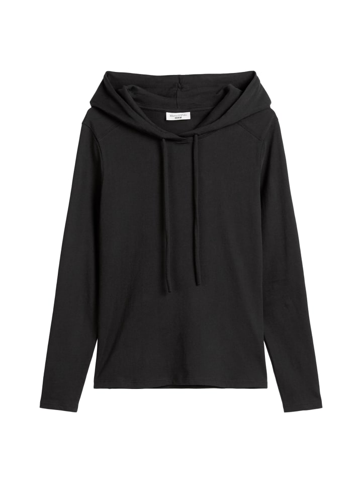 

Marc O'Polo DENIM Футболка с капюшоном и длинными рукавами, свободного кроя, черного цвета, Черный, Marc O'Polo DENIM Футболка с капюшоном и длинными рукавами, свободного кроя, черного цвета