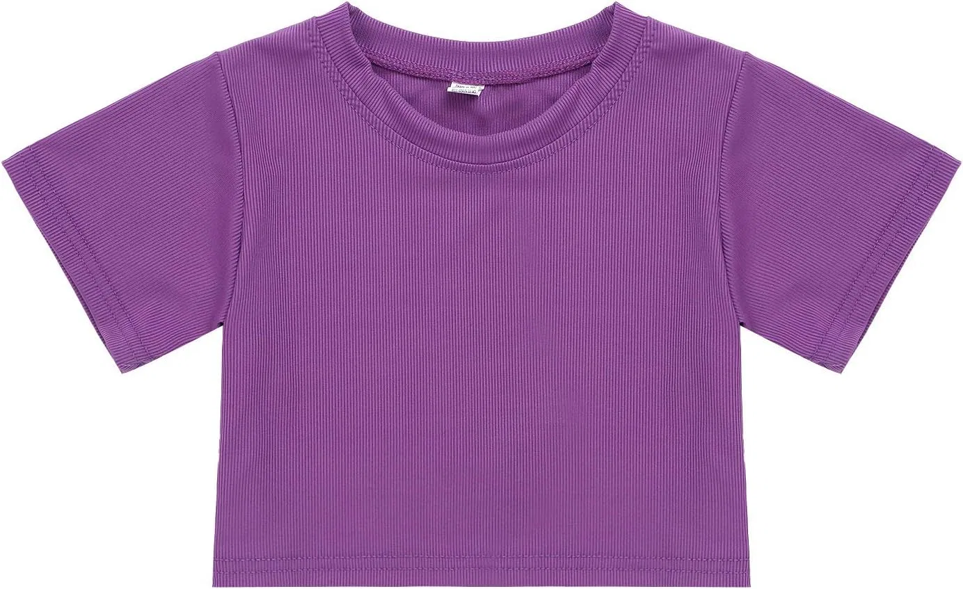 Детский спортивный костюм из топа и широких брюк TTAO, Purple — фото 4