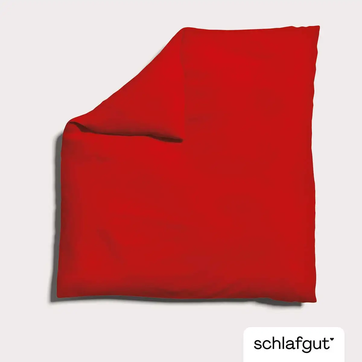 

Пододеяльник Schlafgut "Mix & Match" хлопковый 135-140х200 см, красный