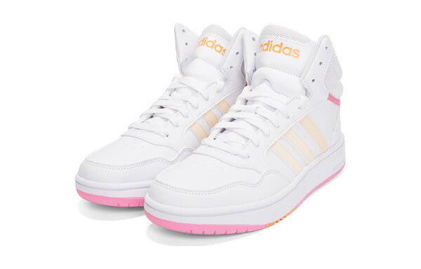 Кроссовки neo hoops mid 3.0k Adidas, белый — фото 3