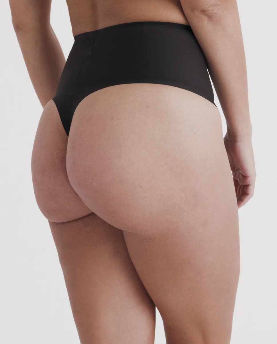 SECOND SKIN SMOOTHING Стринги высокой формы Calvin Klein, чёрный — фото 2