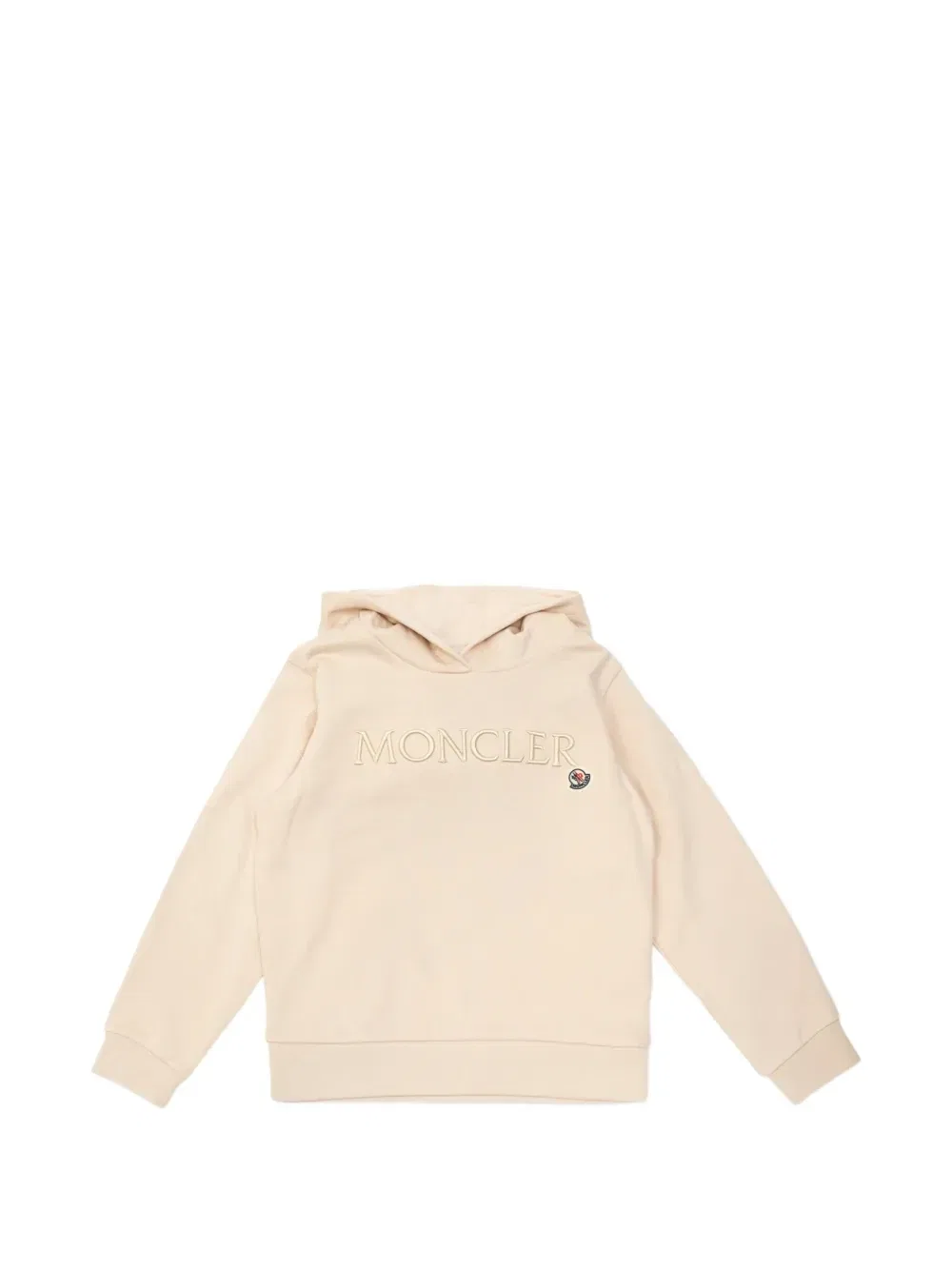 Толстовка с вышитым логотипом Moncler Enfant, бежевый