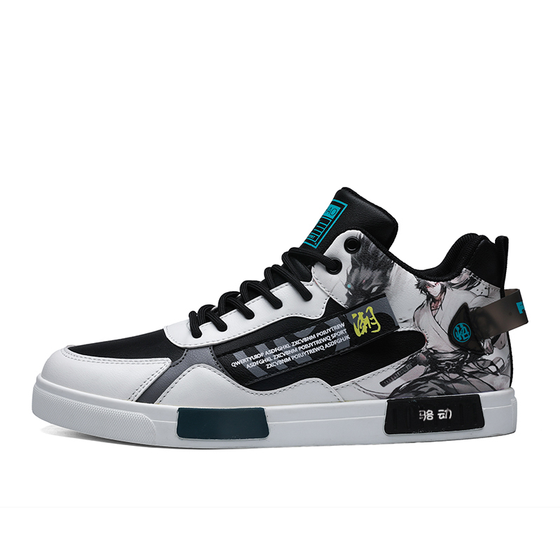 

Легкие и износостойкие низкие скейтбордские кроссовки мужские Locke, бело-оранжевые