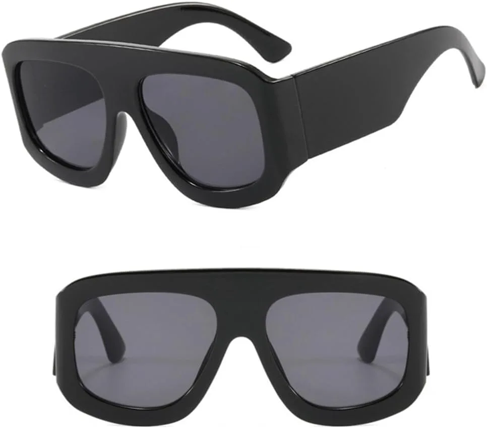 

Солнцезащитные очки UV400 с большой оправой, конфетно-панковского цвета, для женщин и мужчин, для бега и занятий спортом на открытом воздухе UYPTK, Black-black