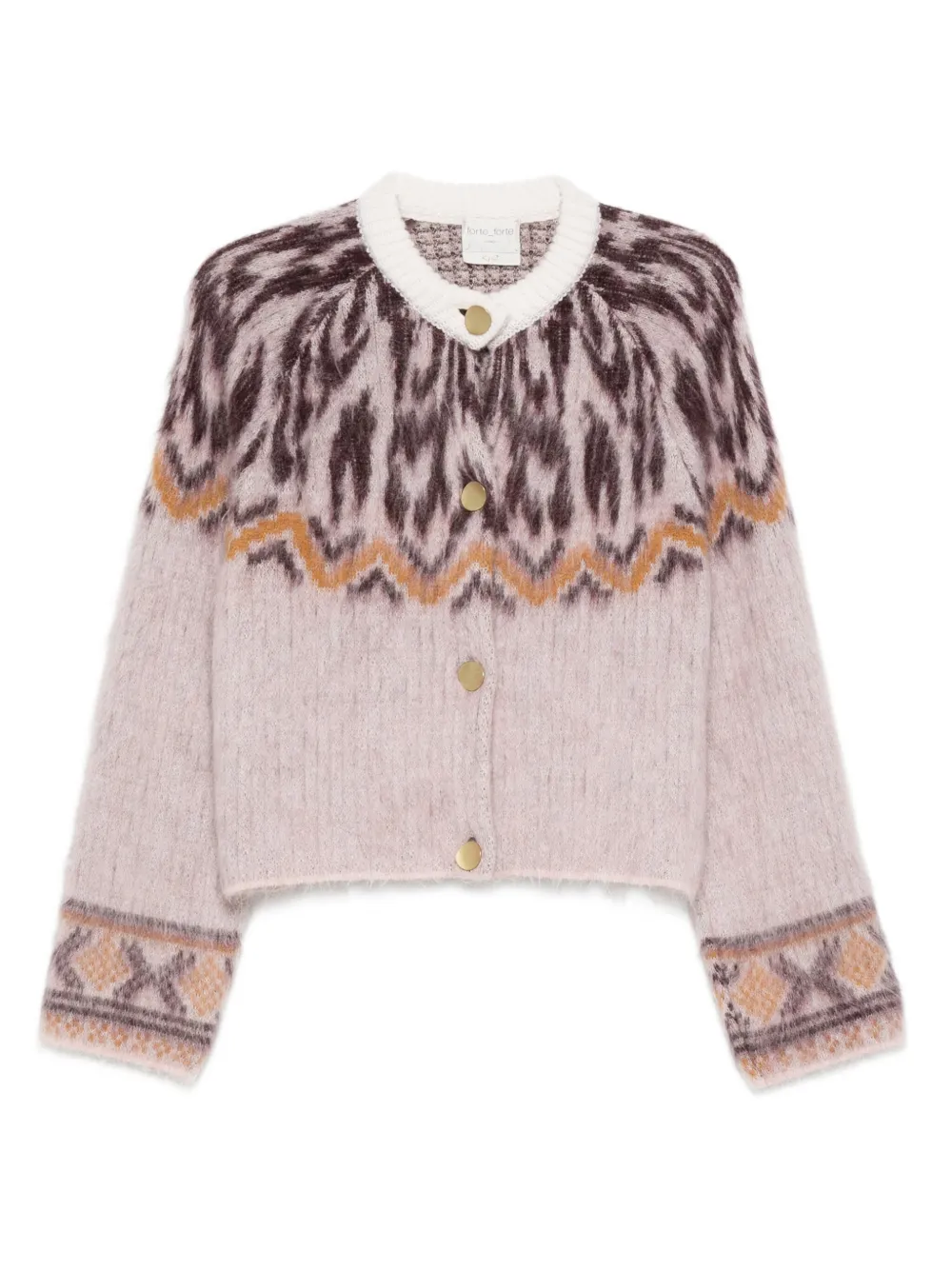 

Кардиган с узором Forte Forte, розовый