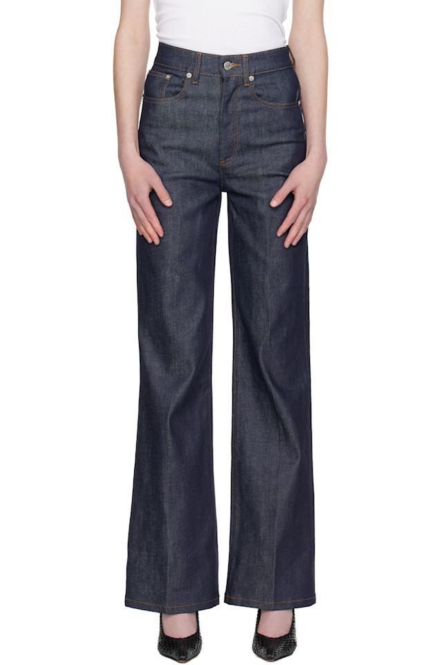 

A.P.C. Темно-Синие джинсы-домино