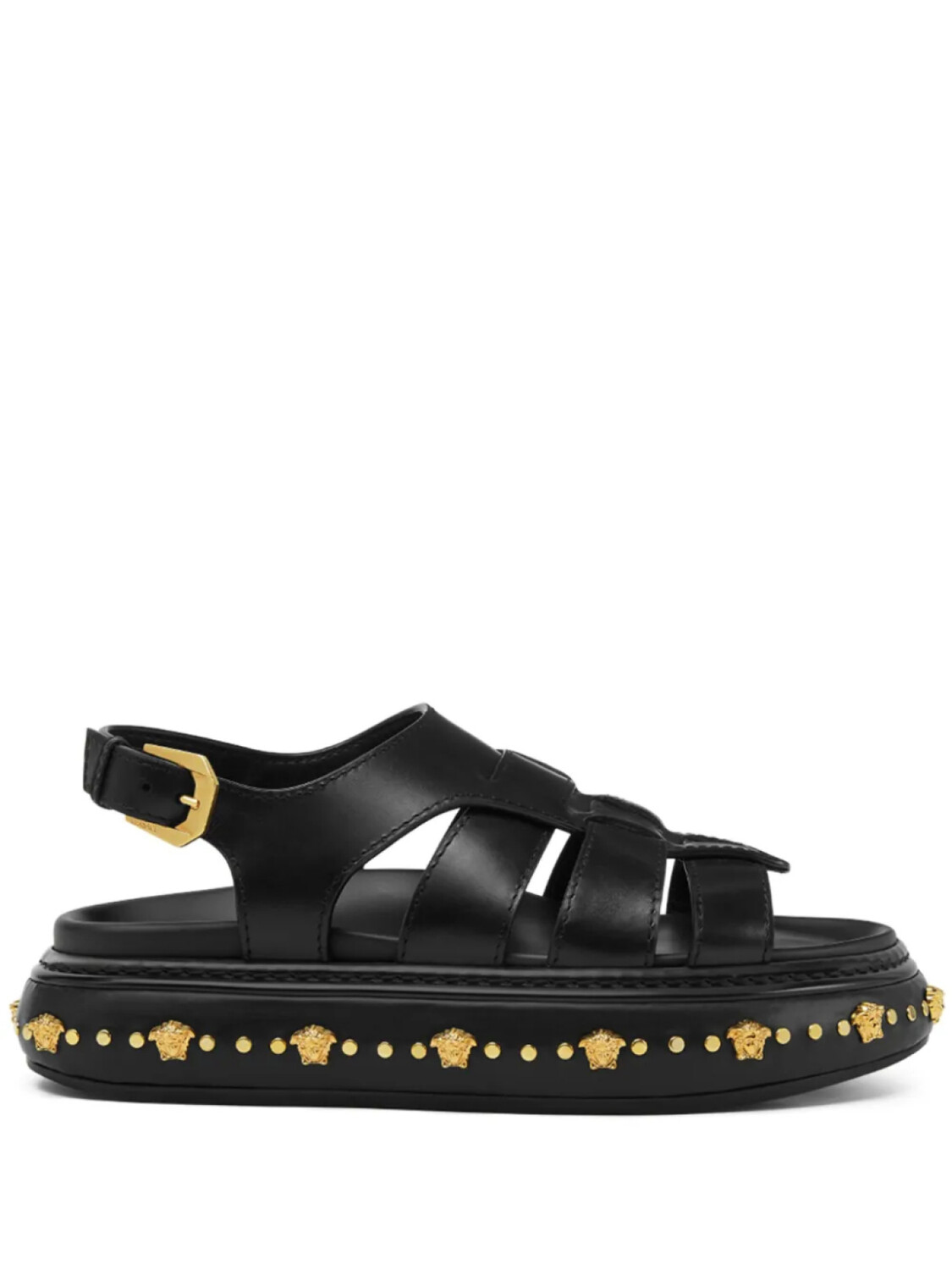 

Versace сандалии с заклепками, черный