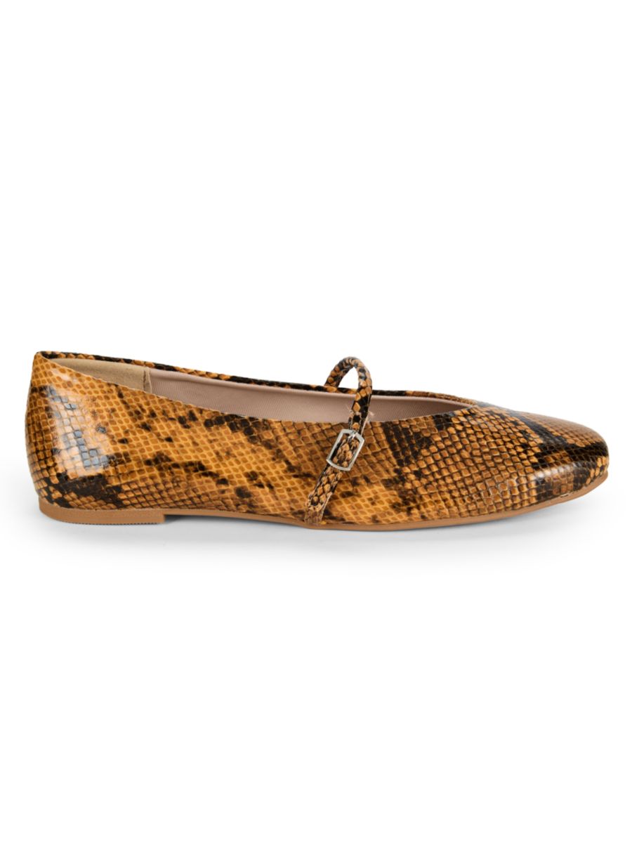 Балетки Magnolia из искусственной кожи с тиснением под змею Kenneth Cole, цвет Beige Multicolor