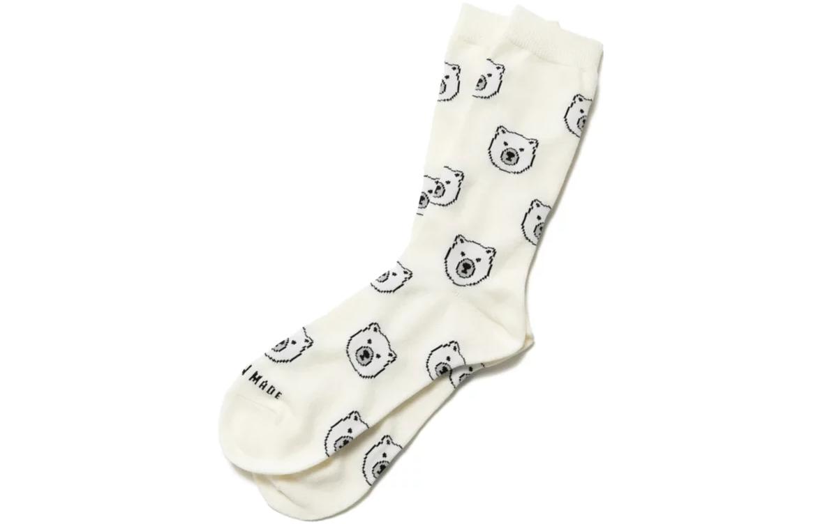 

Носки унисекс до середины голени HUMAN MADE, 1 Pack (White-Duck Print)
