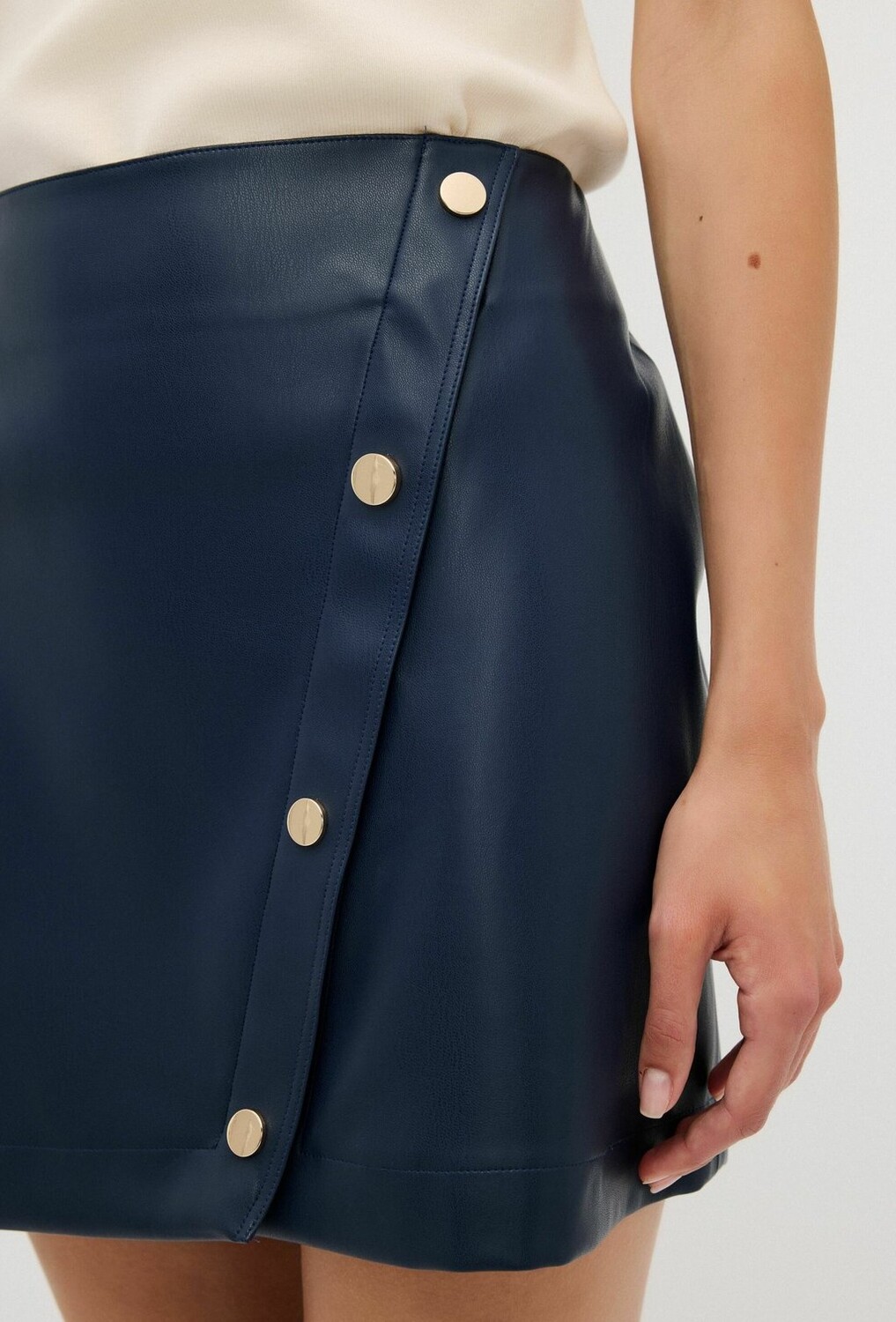 

Кожаная юбка BUTTONED SKIRT adL, темно-синий