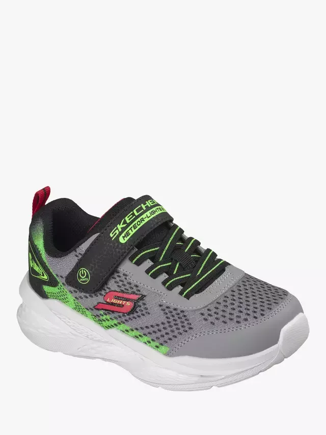 Детские кроссовки S-Lights Meteor-Lights 20, серые/разноцветные Skechers — фото 4