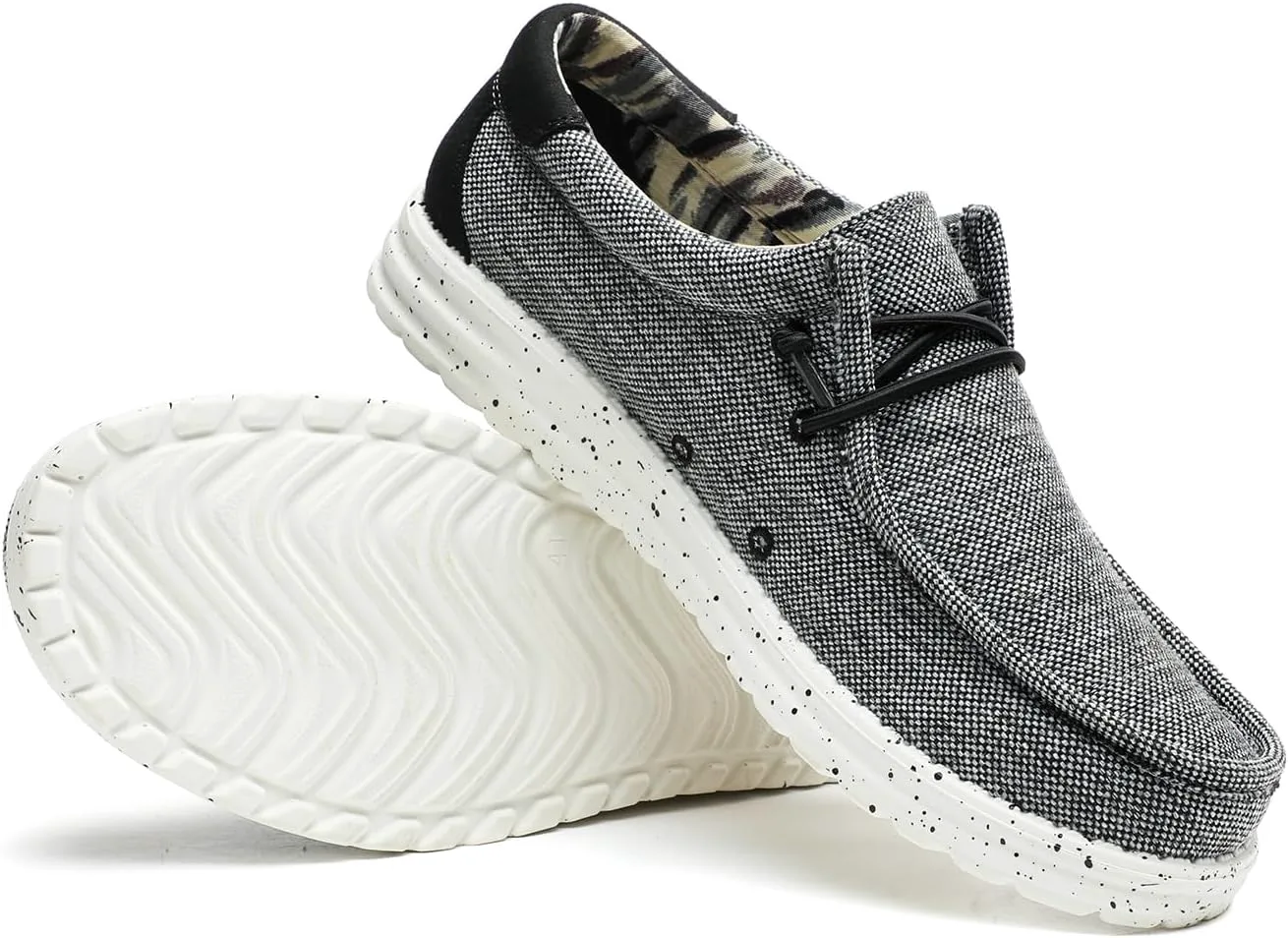 

Мужские летние лоферы JSWEI, машинная стирка, шнуровка, повседневные слипоны, легкие, удобные с мягкой подошвой, для прогулок и путешествий, на пляж, подарок для мужчин, растягивающиеся лоферы, черный