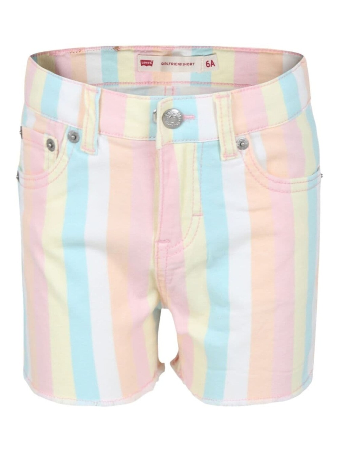 

Полосатые джинсовые шорты Levi's Kids, белый