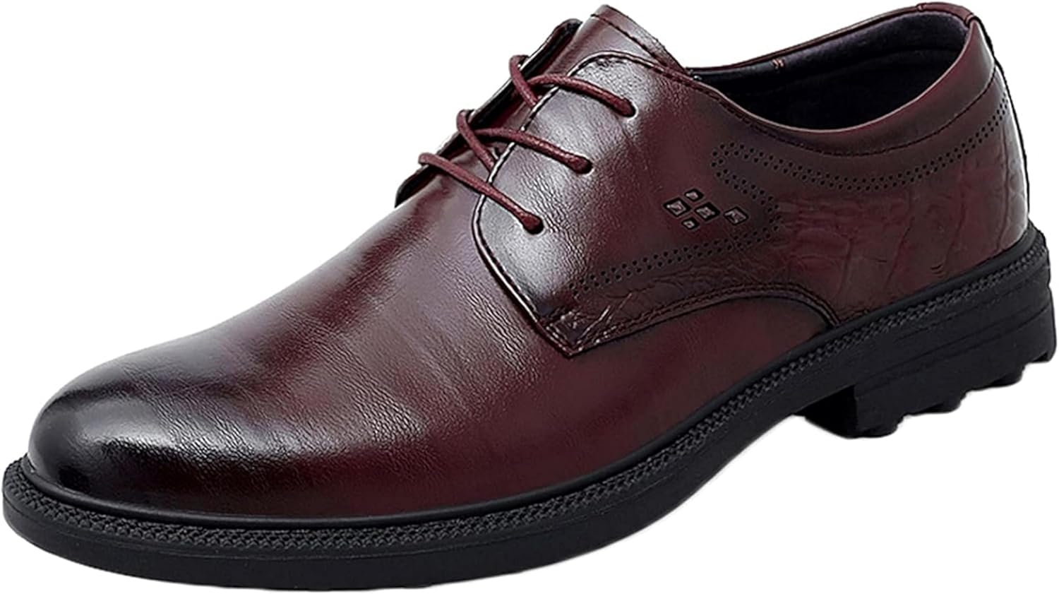 

Мужские повседневные и формальные туфли-оксфорды из кожи для офиса/собеседования, весна/лето Generic, красный