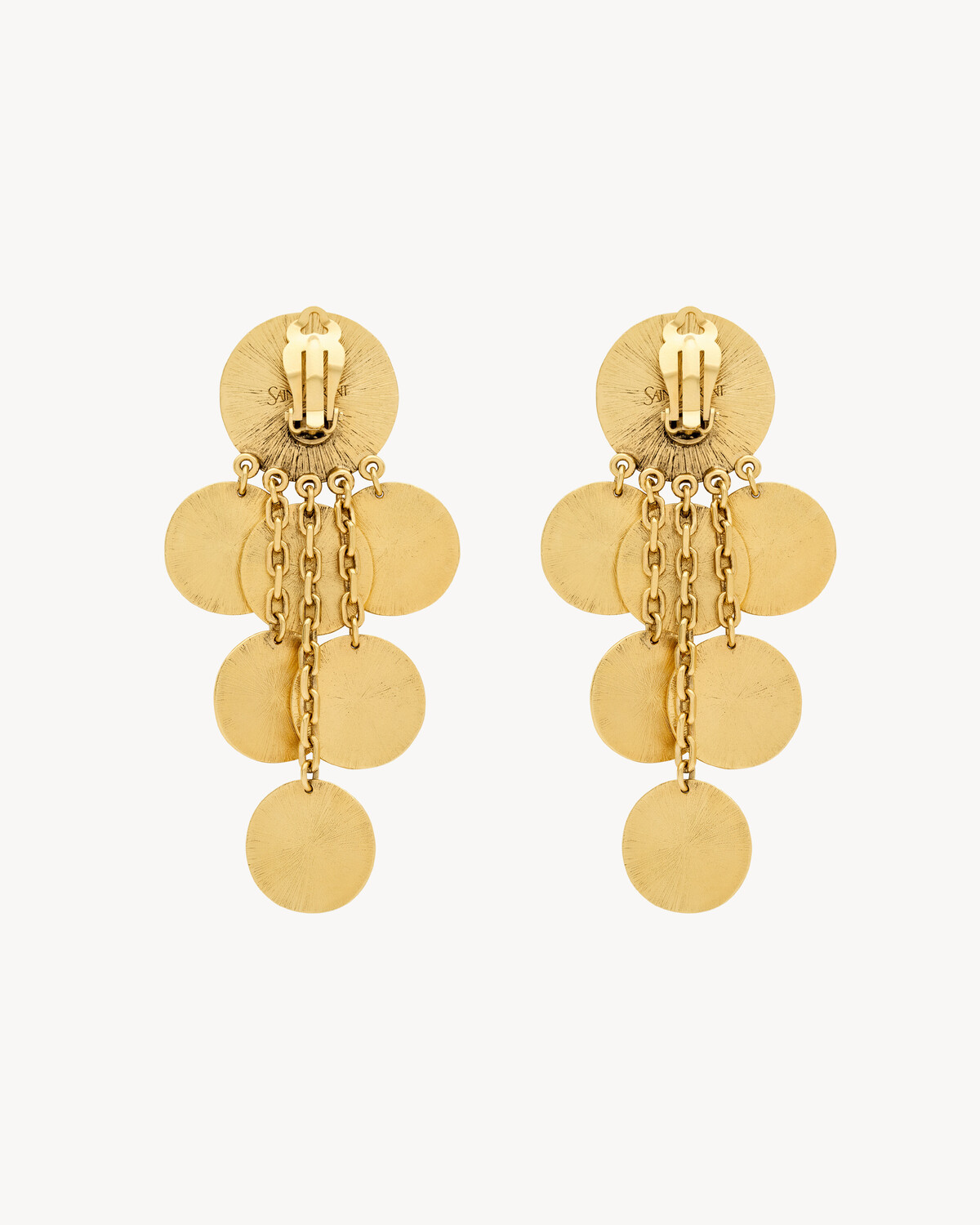 Серьги-талисманы YVES SAINT LAURENT из металла, золото — фото 2