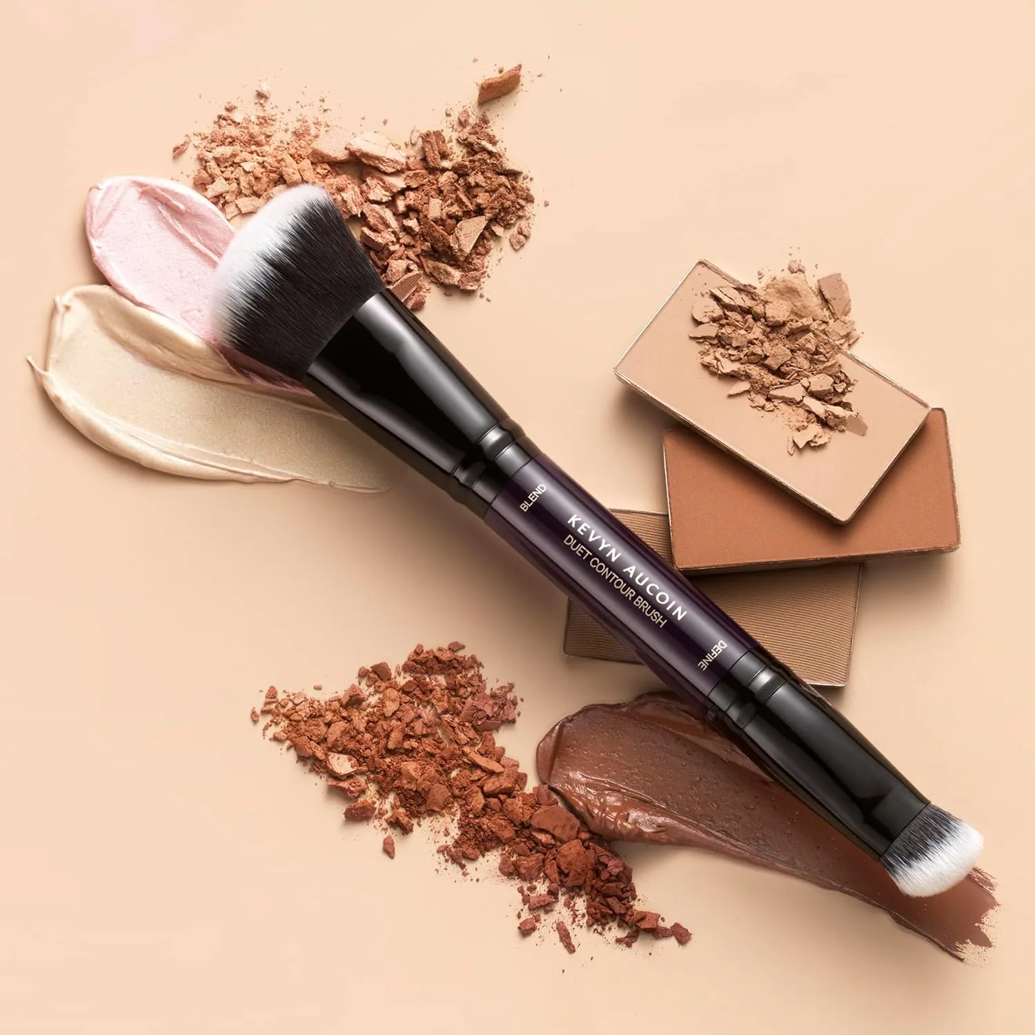 Kevyn Aucoin Duet Contour Brush: кисть для контура, хайлайтера и румян, No Color — фото 3