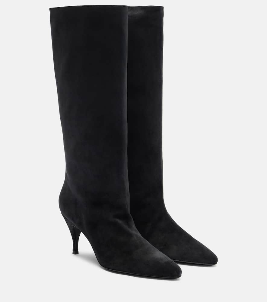 Высокие сапоги Silhouette из замши Herbert Levine, Black