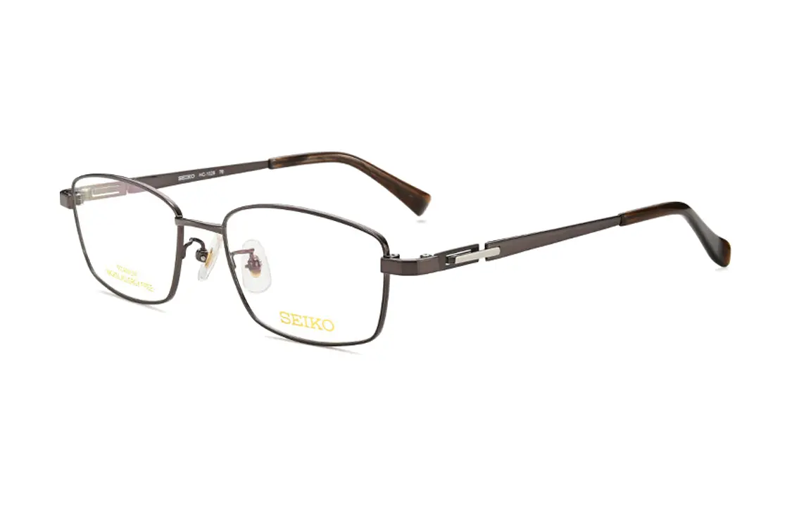

Титановые прямоугольные очки для мужчин SEIKO, коричневый
