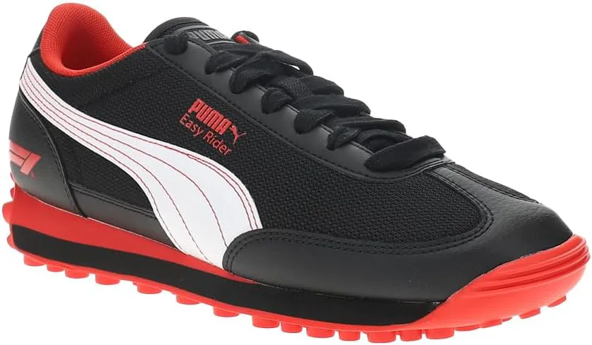 Мужские кроссовки PUMA F1 Lvgp Easy Rider Promo с шнуровкой, повседневные - черные, красные, черный — фото 2