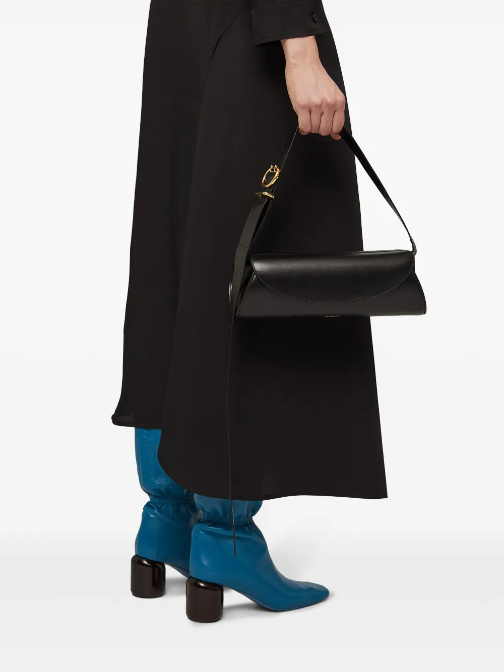 Маленькая сумка на плечо Cannolo JIL SANDER, черный — фото 3