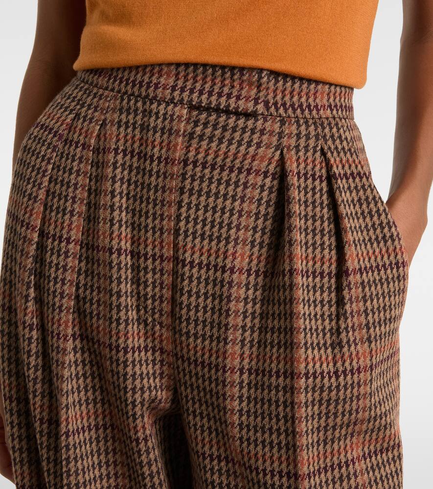 Брюки широкого кроя из шерсти и хлопкового джерси Max Mara, Galles — фото 4
