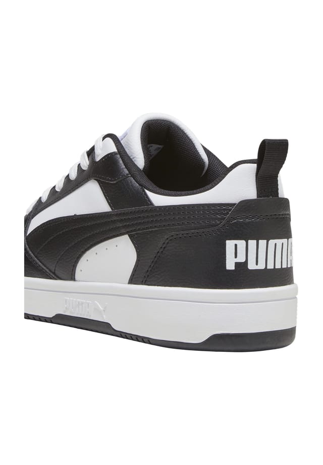 Кроссовки "rebound low" с цветными блоками из кожи Puma, белый — фото 4