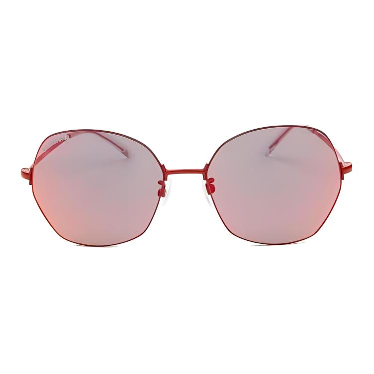 

Balenciaga Круглые металлические солнцезащитные очки, Red