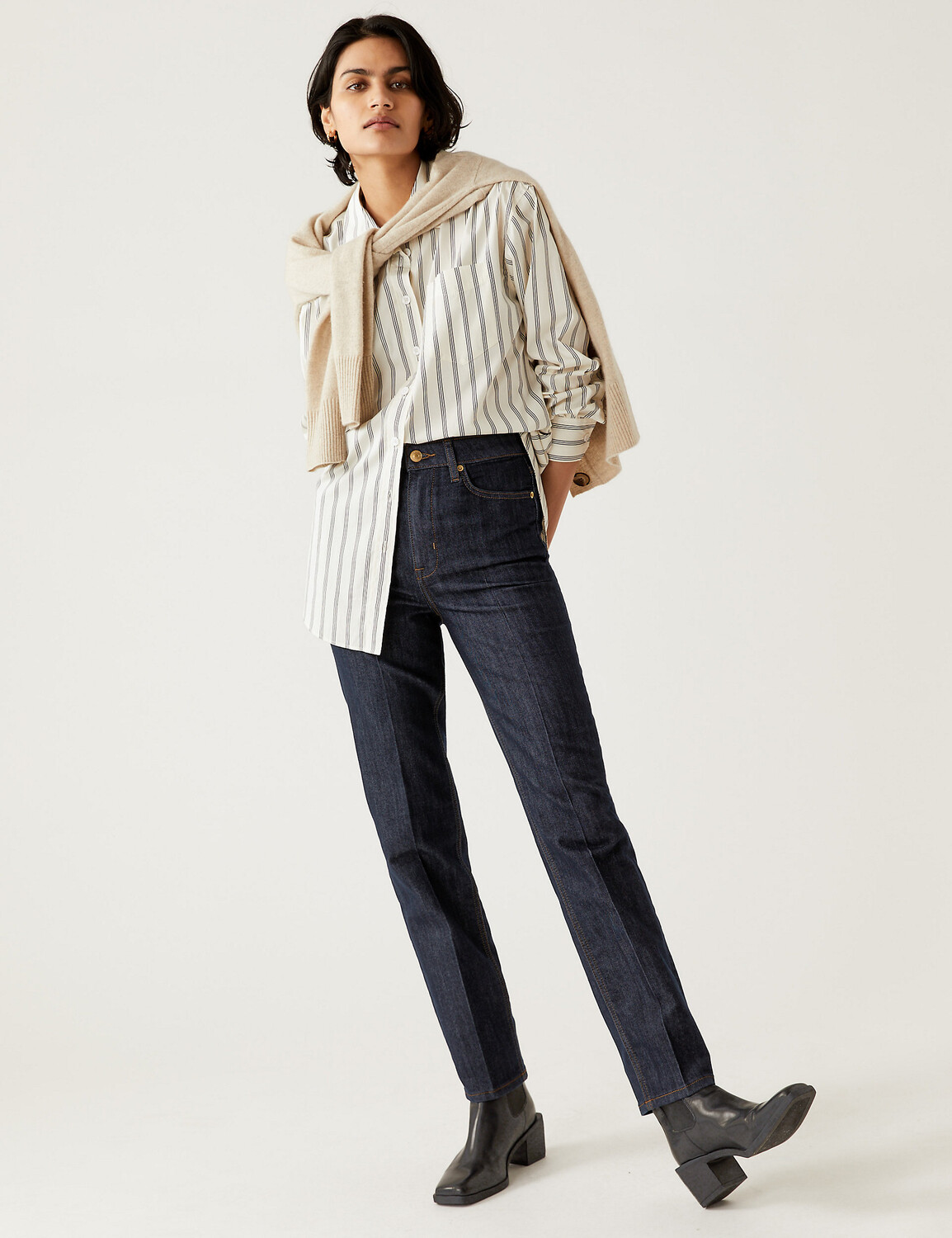 

Джинсы Sienna с завышенной талией Marks & Spencer, индиго микс