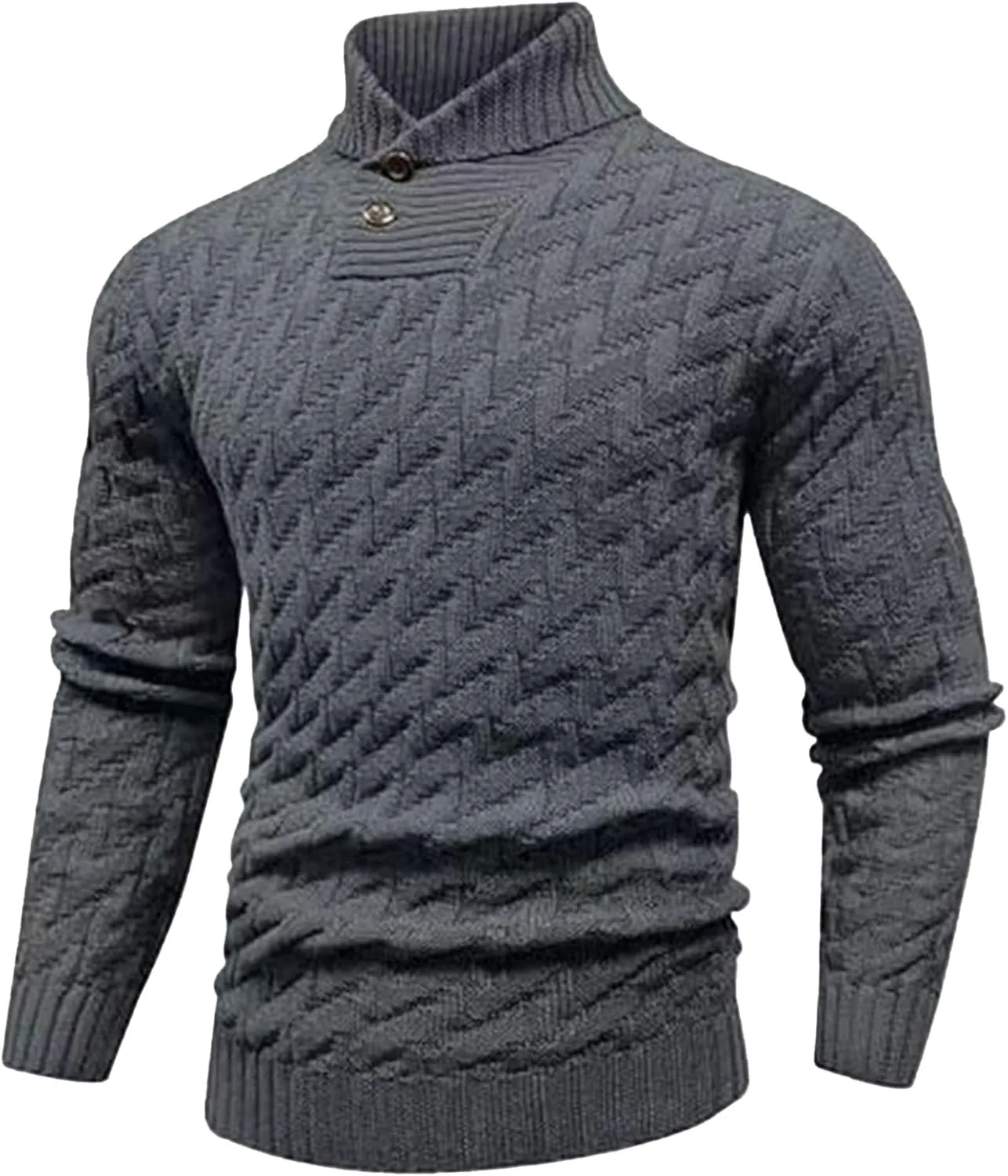 

Мужской свитер DGHM-JLMY с воротником-шалью и длинными рукавами