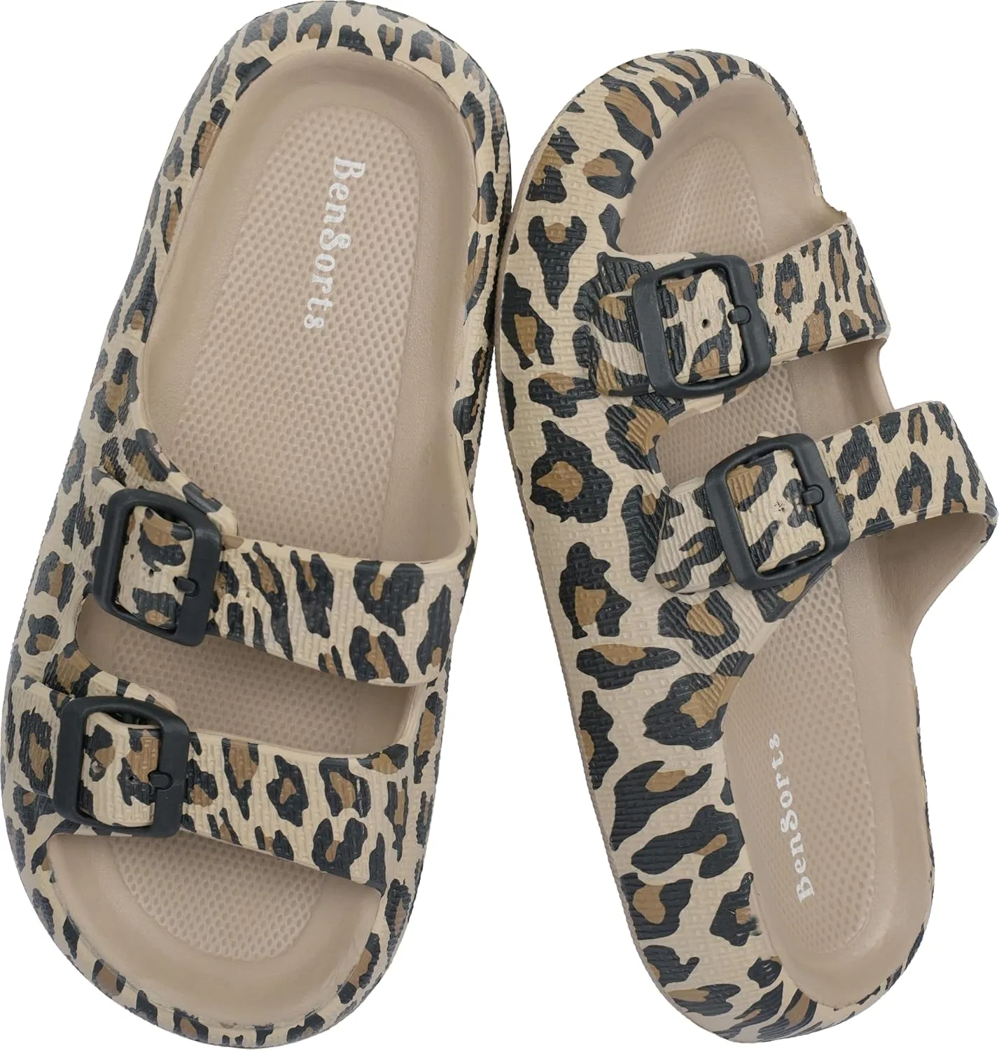 Сандалии с регулируемыми пряжками, толстая подошва, Leopard BenSorts