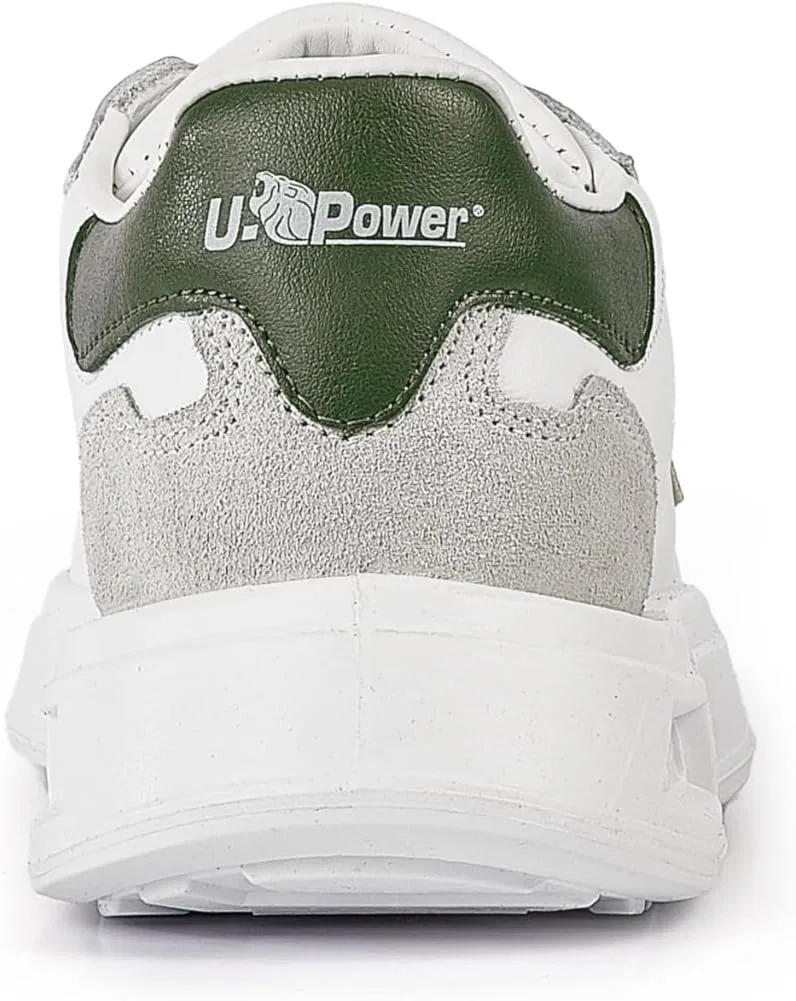 U Power Кроссовки U-Power Urban Lifestyle Snake White Green Beige из мягкой кожи, спортивные, повседневные, низкие, с нескользящей подошвой и вставкой Infinergy, идеально подходят для ежедневного использования — фото 3