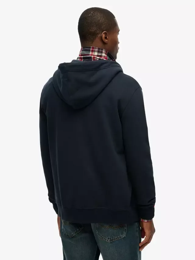 Худи на молнии с логотипом Essential Superdry, Eclipse Navy — фото 2