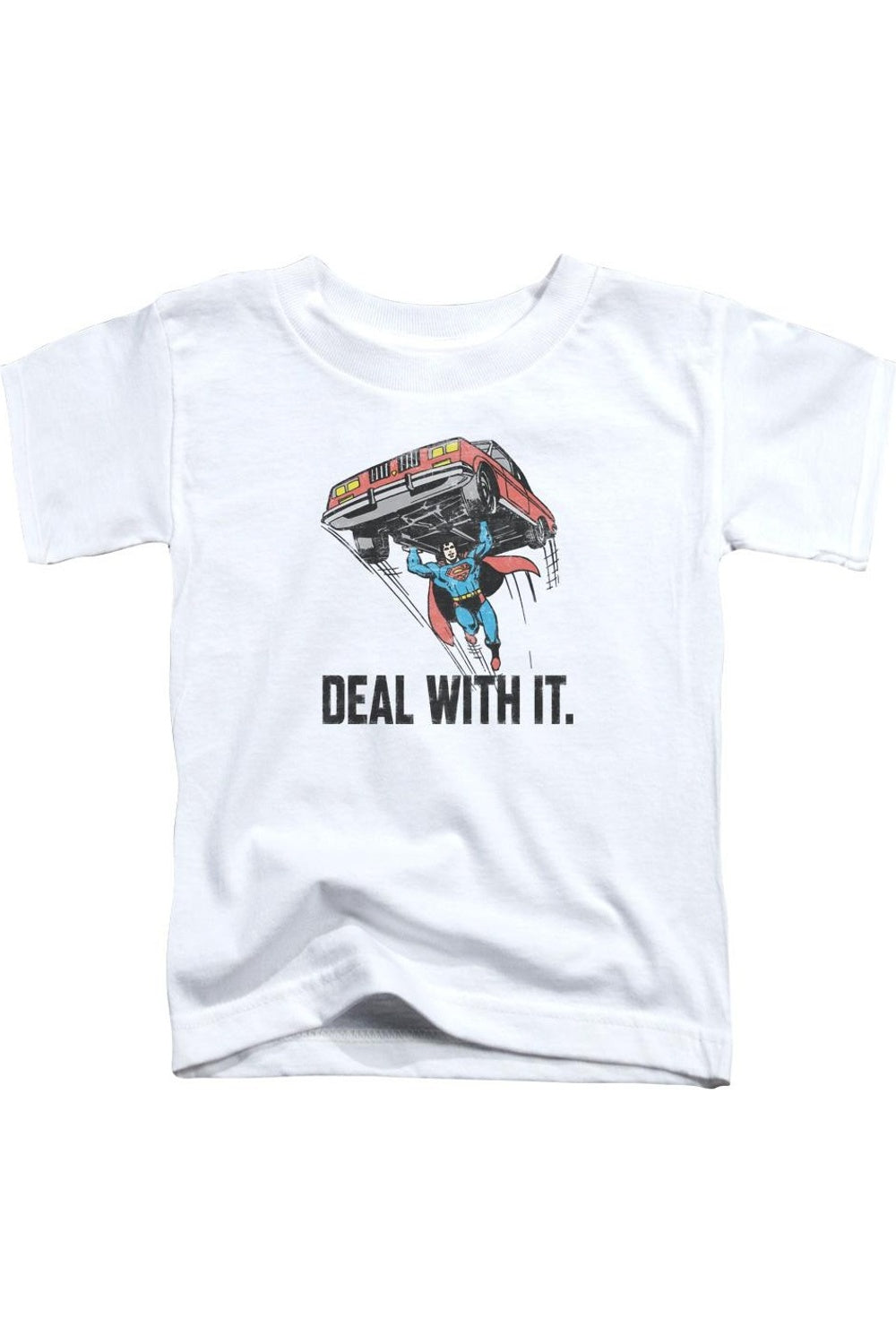 

Футболка DC Comics "Deal With It" с коротким рукавом для детей Gildan, белый