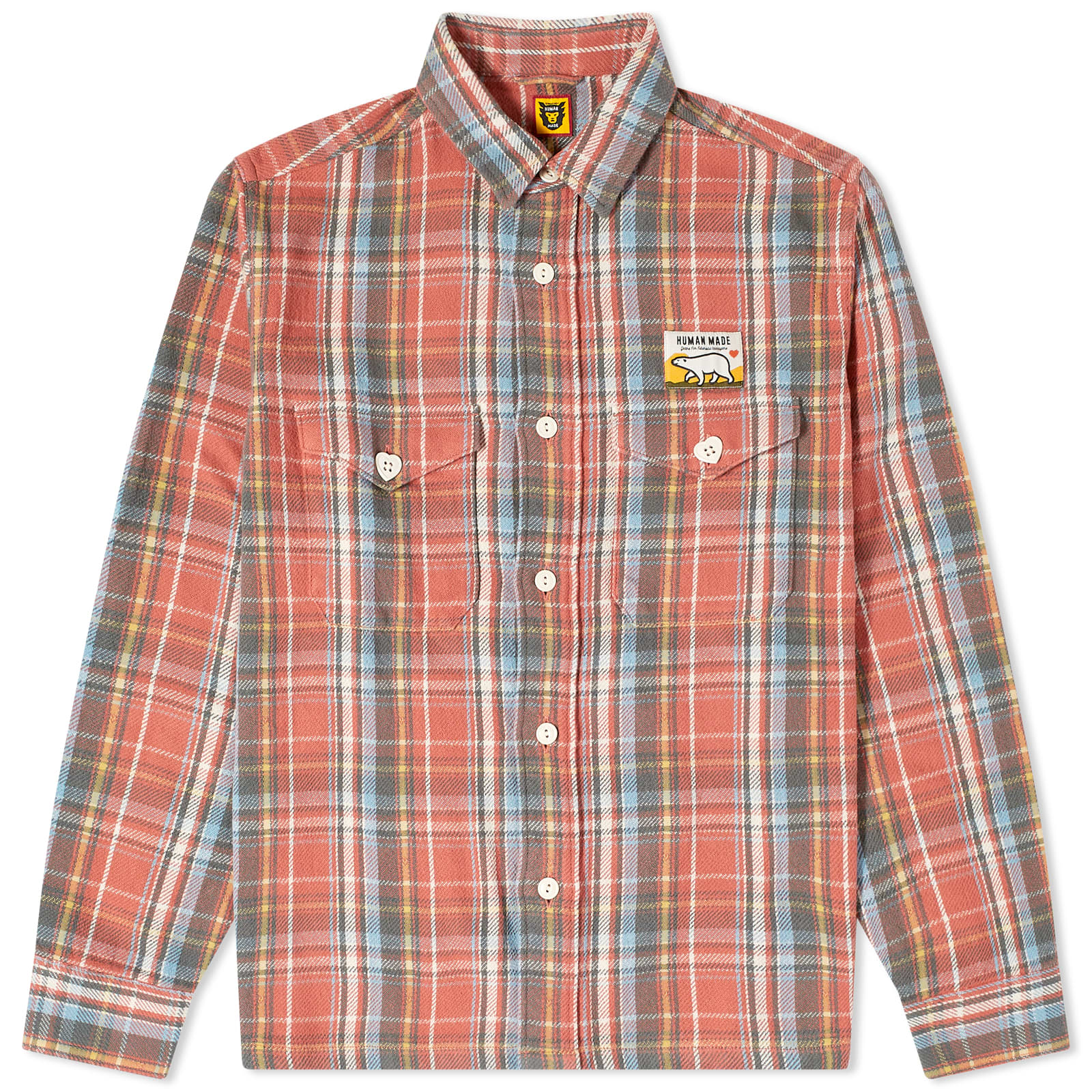 

Рубашка Human Made Check Overshirt, цвет Red