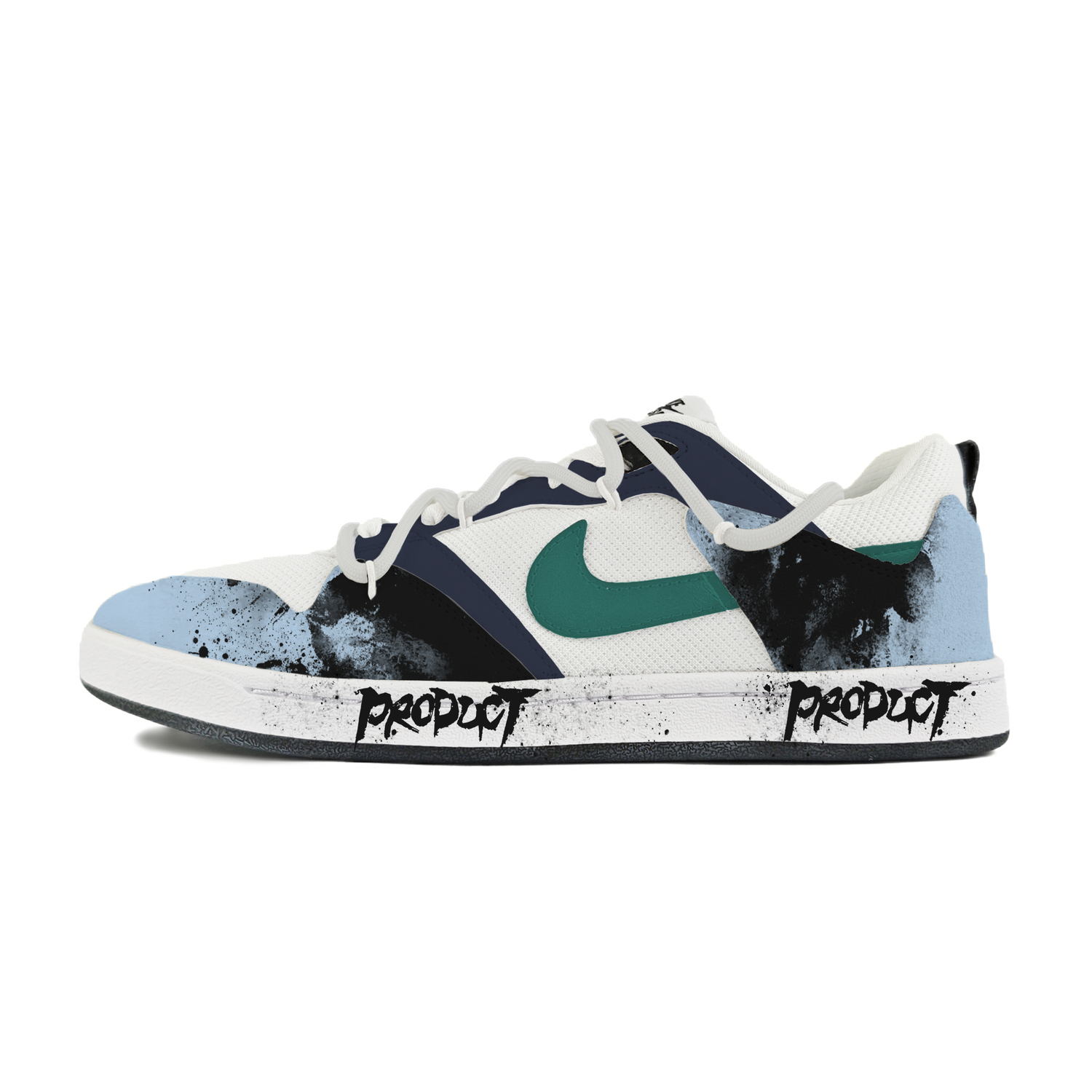 

Nike Кроссовки для скейтбординга SB Alleyoop Abрасшион резистент Low Top мужские White Black Blue