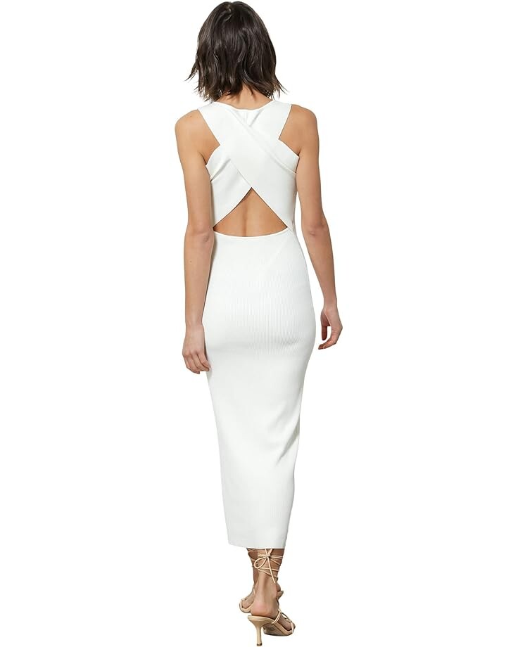 

Платье line and dot Theo Sweater Midi Dress, белый