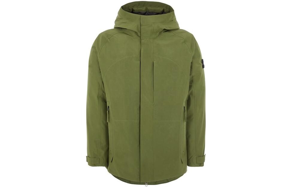 

Пуховик мужской оливково-зеленый Stone Island, оливково-зеленый