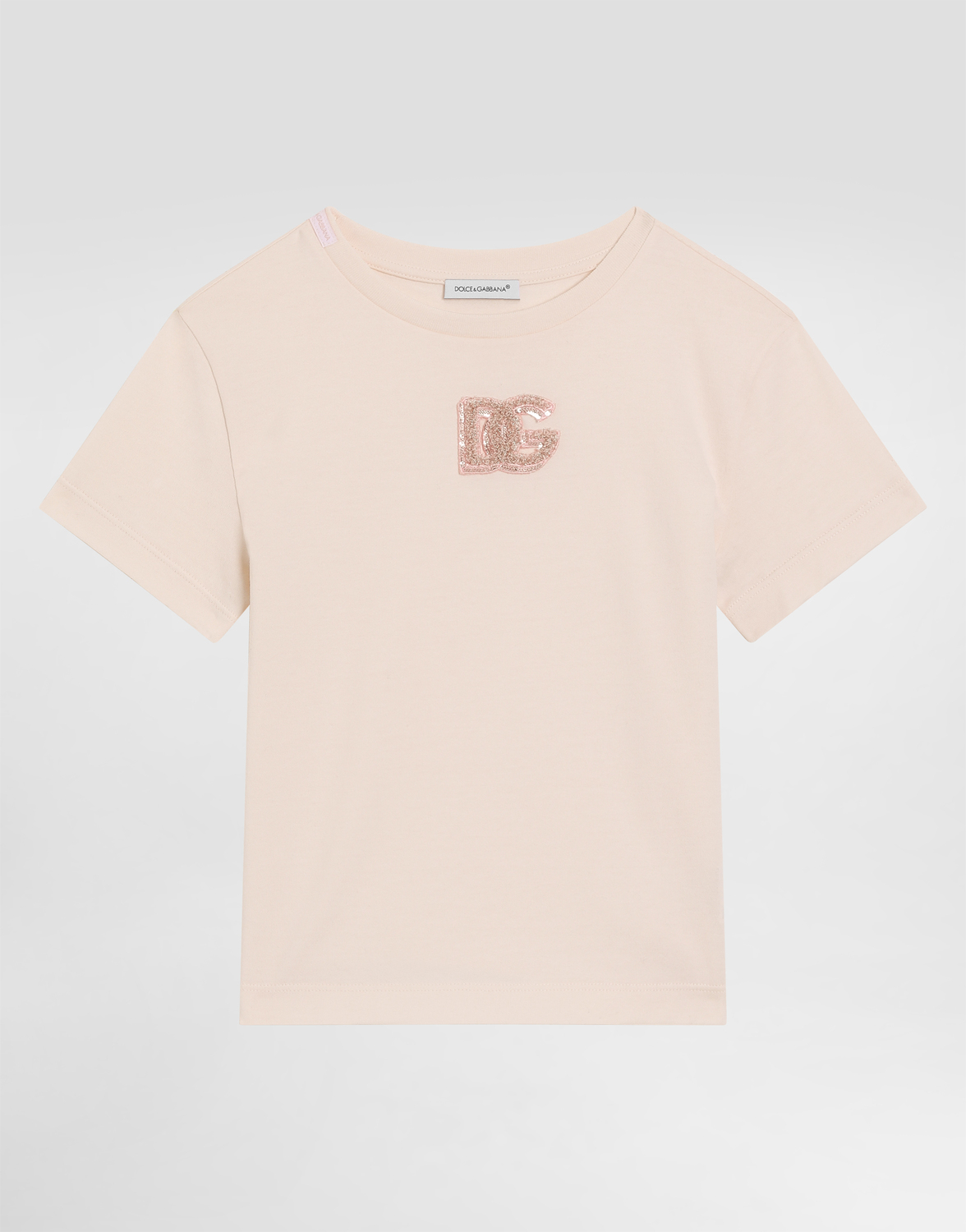 

Джерси-футболка с нашивкой из пайеток DG Dolce&Gabbana, розовый