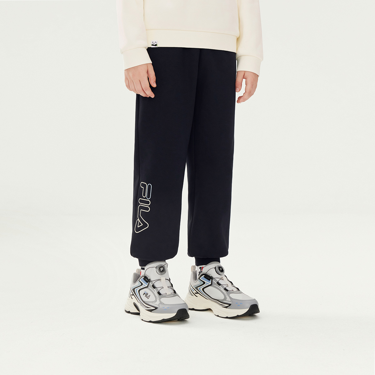 FILA KIDS Детские вязаные спортивные штаны свободного кроя legend blue — фото 3