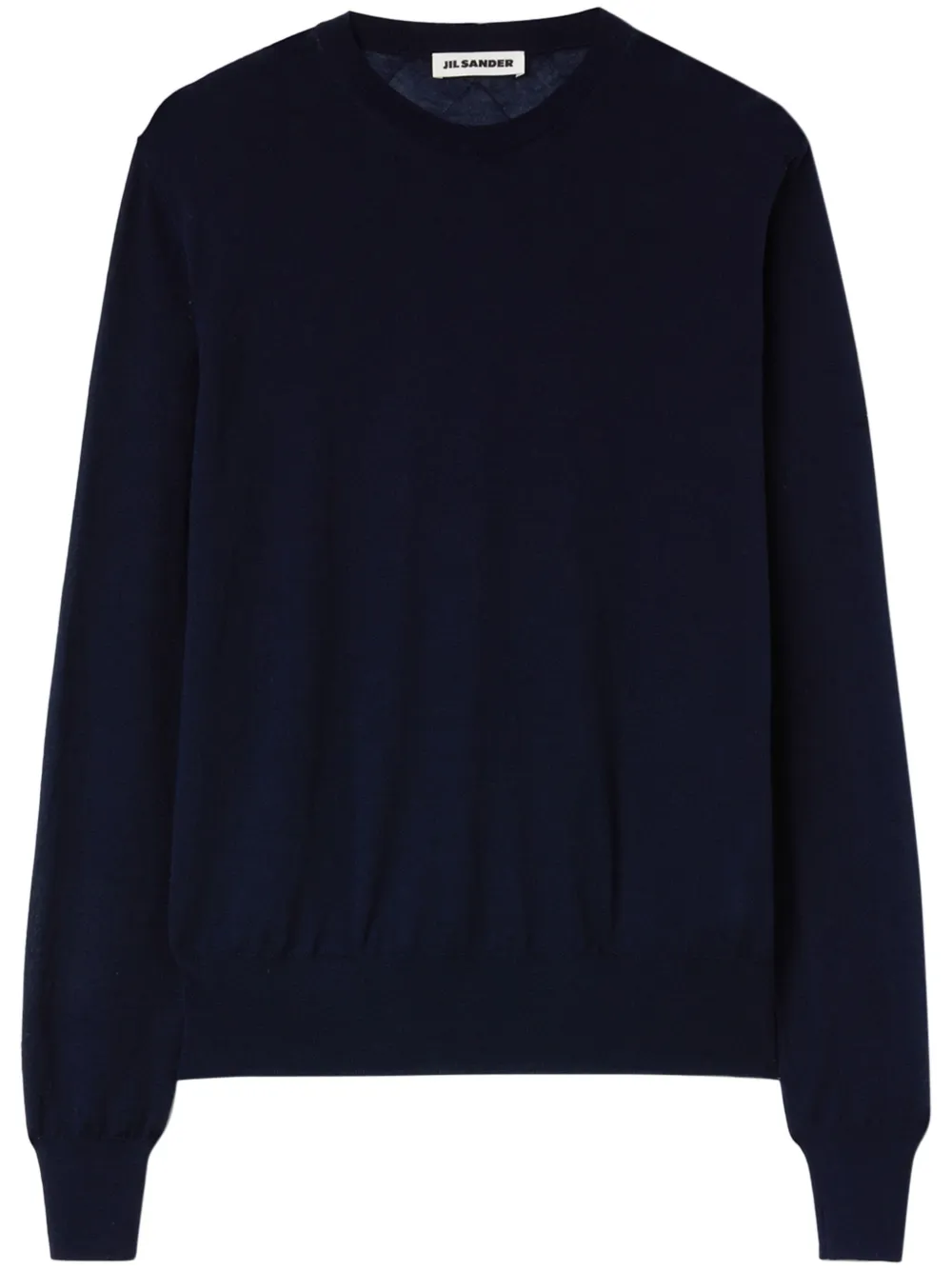 

Кашемировый джемпер с круглым вырезом JIL SANDER, синий