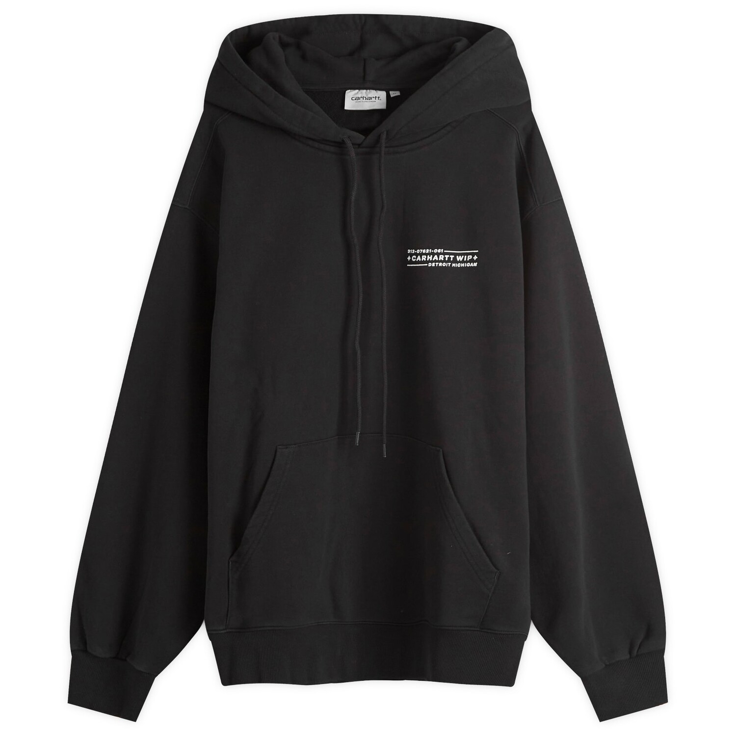 

Худи Carhartt Wip Hooded Stamp Crew Sweat, цвет Black & White
