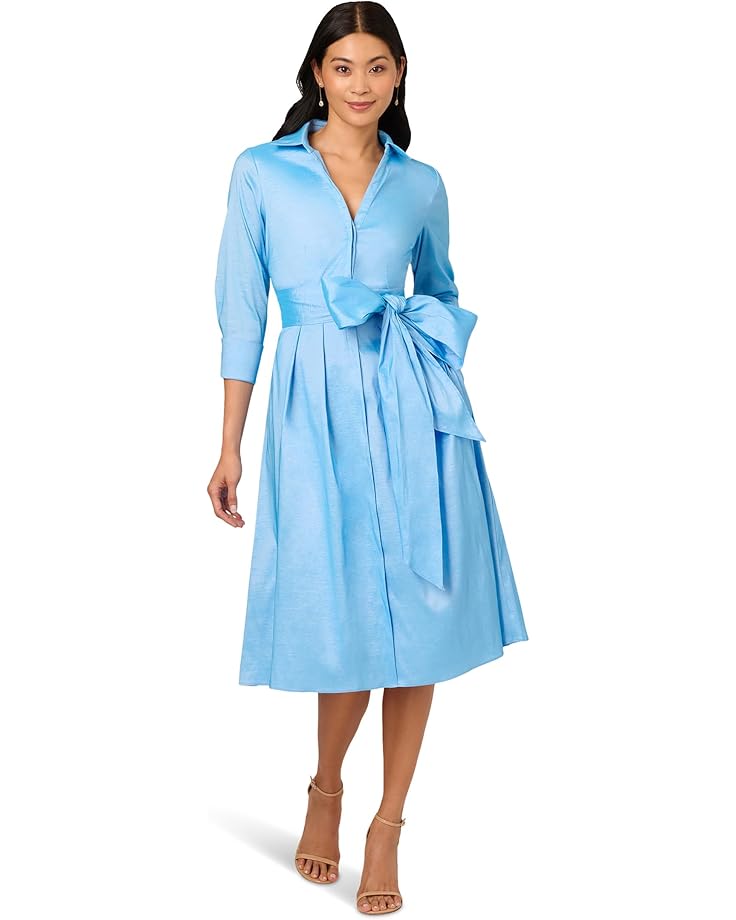 

Платье Adrianna Papell Taffeta Shirt Midi Dress, цвет Bluebell