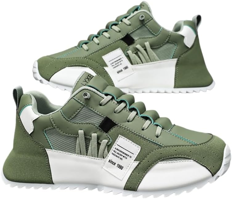 

Мужские спортивные кроссовки больших размеров, дышащие повседневные кроссовки на толстой подошве, для создания модных образов, подходят для активного отдыха и повседневной носки на вечеринках Spkfhd, зеленый