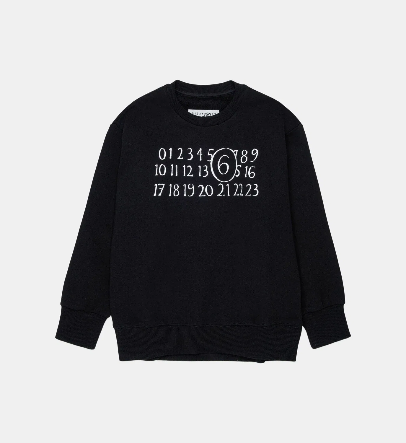 Толстовка с круглым вырезом и логотипом MM6 Maison Margiela, черный